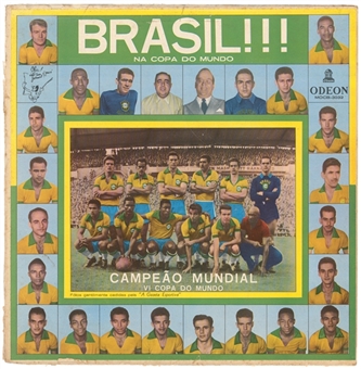 1958 Gazeta Esportiva Uncut Brazil National Soccer Team Sheet Featuring Pele Rookie Card